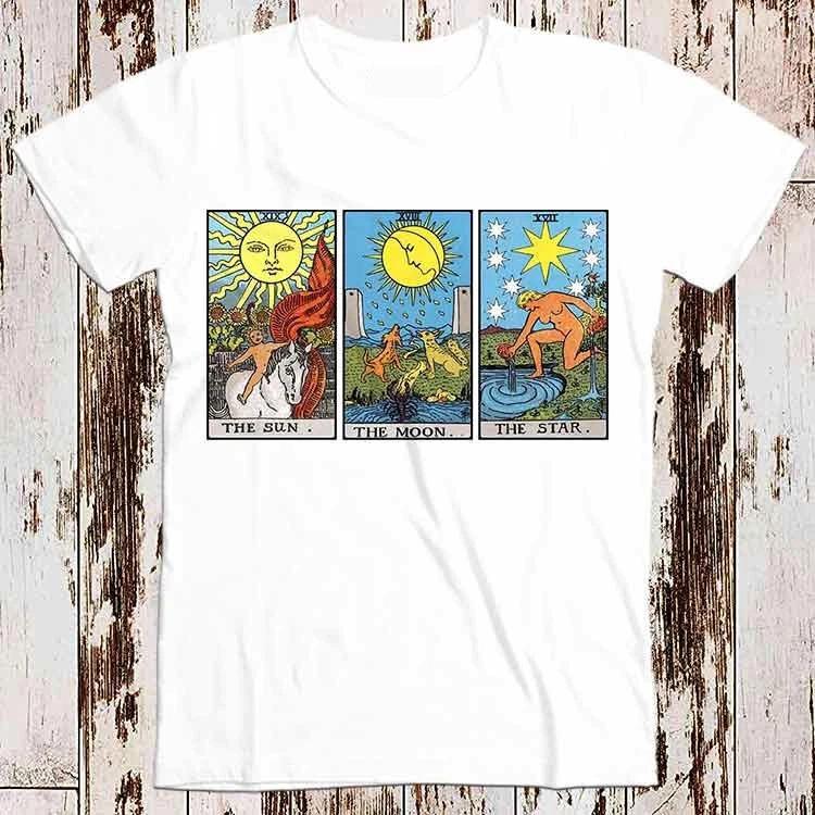 Tarot Cards Magic The Sun Moon Star T Shirt 8631 3XL