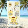 Cute Puppy Cartoon Print Microfiber Beach Towel Water Absorbent Quick Dry Bath Towel For Vacation