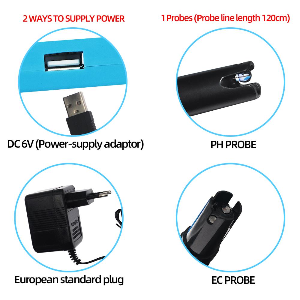 2-in-1 pH- und EC-Messgerät PH/EC-2981 Digitaler pH-Tester mit hochpräzisem Überwachungsgerät Werkzeug für Trinkwasser