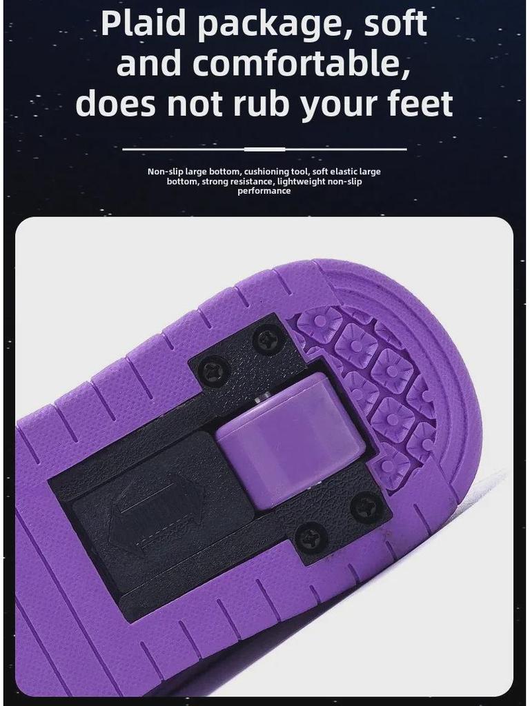 Modepattinaskor för flickor: Snygga tvåhjuliga skor med avtagbar blinkande knappskridskor.