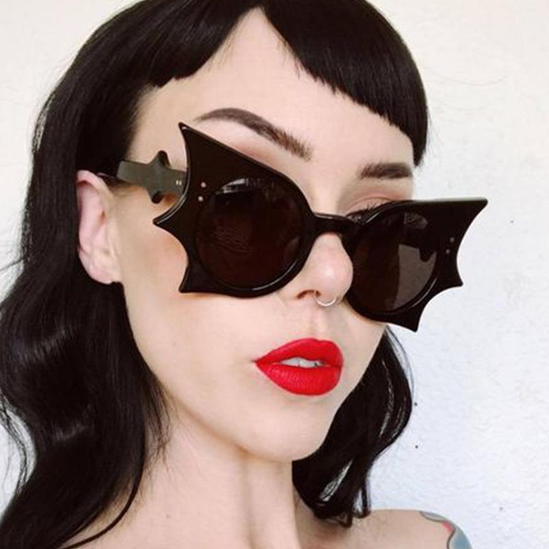 Bat Shape Women Sunglasses Punk Hip Hop Style Halloween Sun glasses for Men Women High Quality Male Female Sunglass