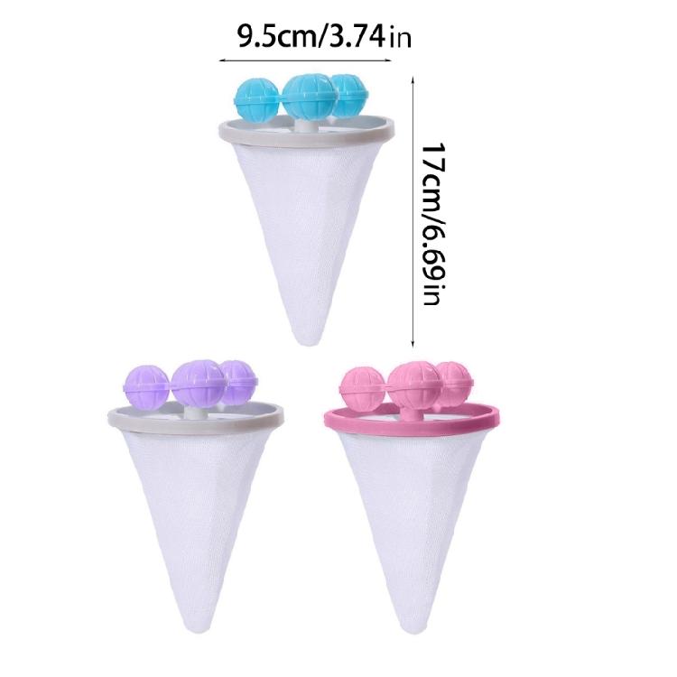 4Pcs Hair Filter Net Bag Hair Remover for Washing Machine Reusable Hair Remover