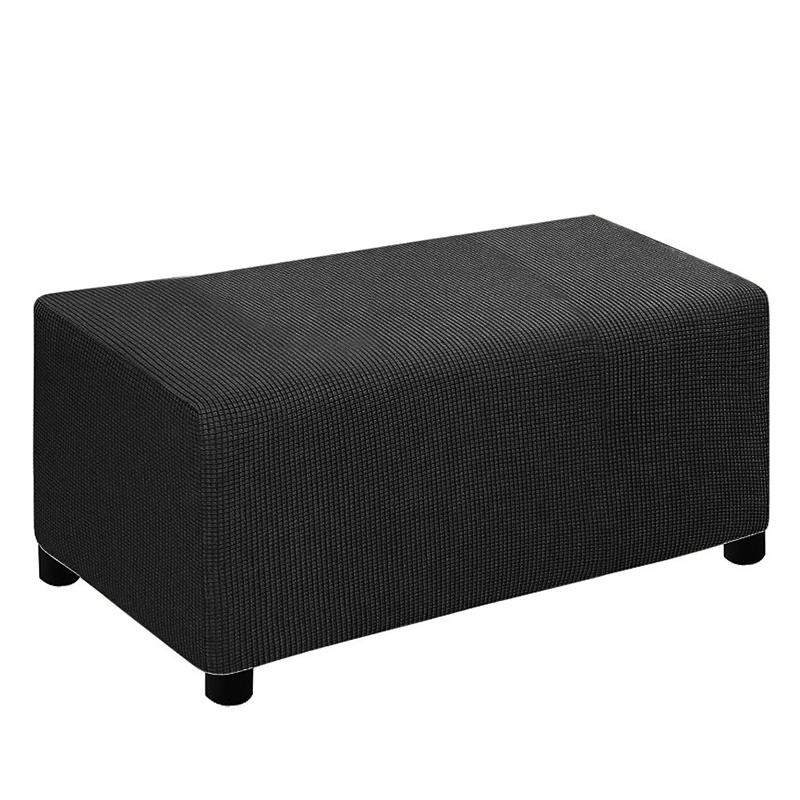 

1 шт. Защитный чехол для табурета для ног Прямоугольный Полиэстер Большой Чехол Эластичный Чехол для табурета Эластичный Однотонный Съемный S чёрный