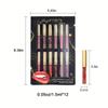 12Pcs/Set Matte Lipstick - 12 Colors Lip Gloss Waterproof  Moisturizing Lip Glaze Long-Lasting  Highly Pigmented Lip Makeup Gift for Women