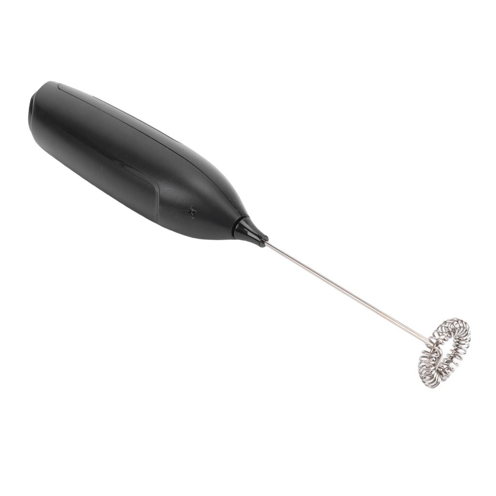 Leistungsstarker Milchaufschäumerstab Handheld Elektrischer Schaumbereiter Getränkemixer für Kaffee Lattes Cappuccinos Schwarz