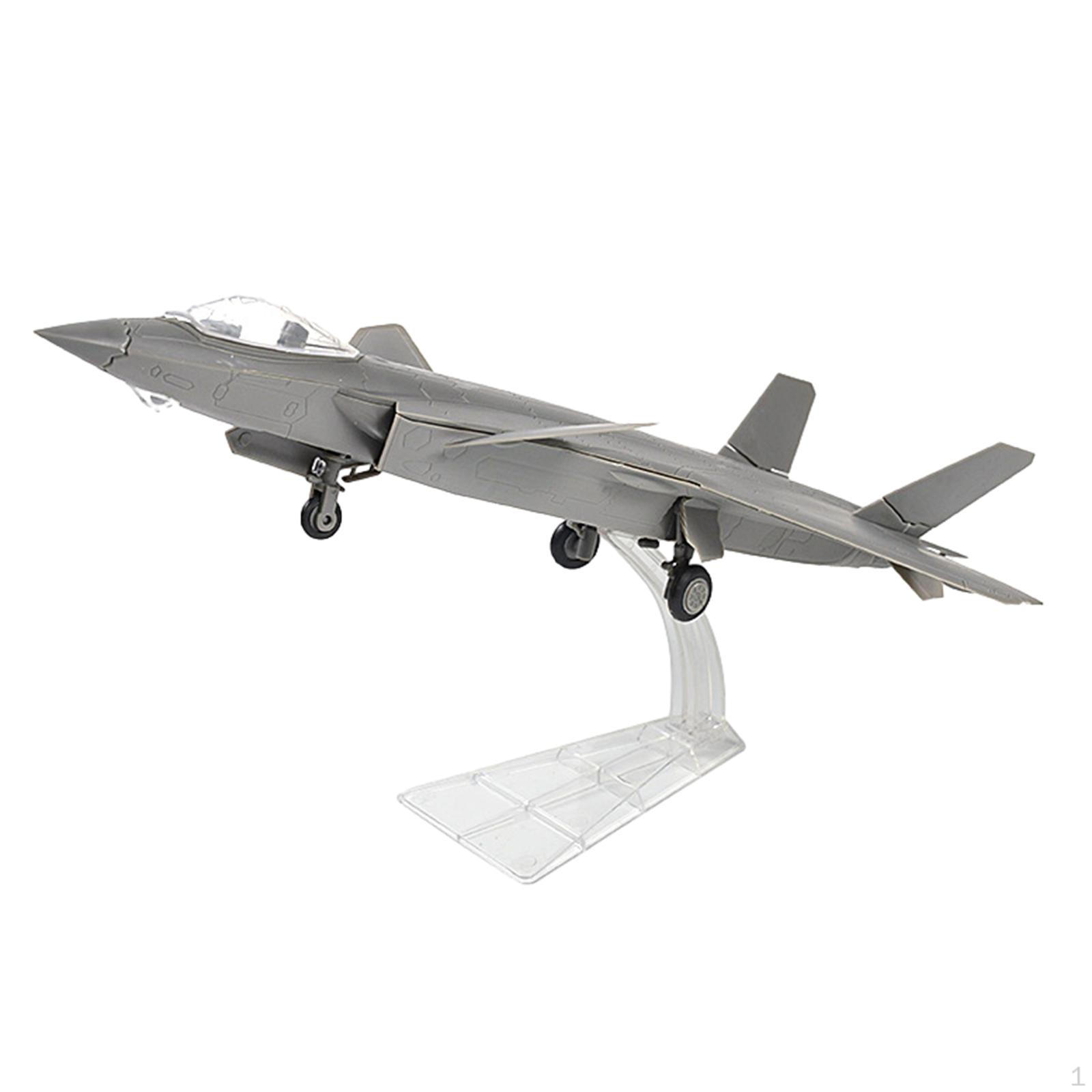 

1/72 Scale 4D Plane Model Airplane J20 Aircraft for Adults Collectibles Tabletop Decor сірий колір