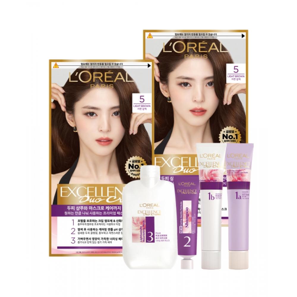 Lorealparis [2 Pack] Excellence Duo Cream Choose 1 Of 9 Colors 6.35 COPPER LIGHT BROWN*2