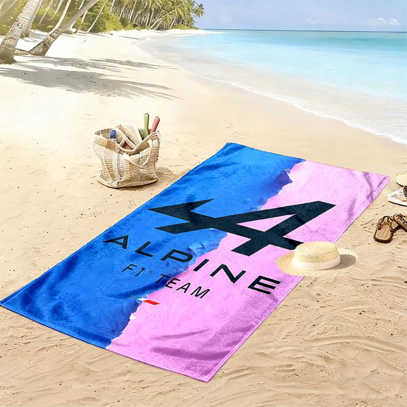 Asciugamano da Spiaggia Stampa Alpine F1, Asciugamano Grande Morbido Asciugatura Rapida per Spiaggia Campeggio Nuoto