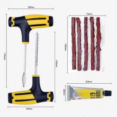 1 Satz SMTB Rennrad Reifenreparaturwerkzeuge Fahrrad Tubeless Reifen Gummi Bacon Strip und Einführwerkzeug Dringende Klebstofffreie Reparatur