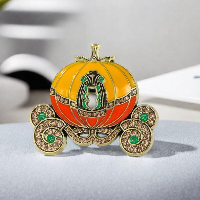 Тыква Автомобильное Масло Капающее Высококлассная Легкая Роскошь Хэллоуин Высококлассная Женская Брошь 2*3CM