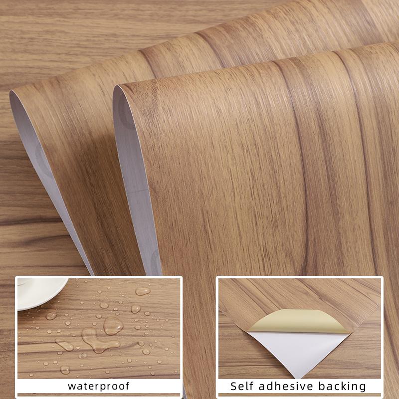5 metri, autocolant lemn, autocolante renovare dulap, hârtie de contact, tapet autoadeziv, impermeabil, tapet texturat, Larg a