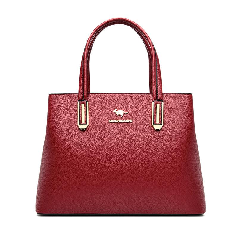 

Женская сумка среднего возраста в европейском и американском стиле, новая мягкая кожаная сумка для матери из мягкой кожи на одно плечо с диагональным крестом