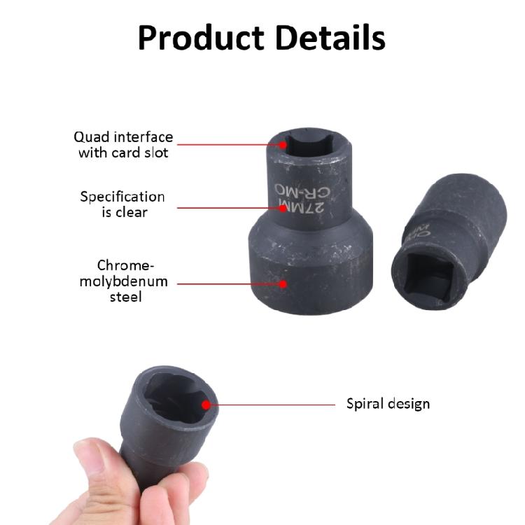 6Pcs Lug Nut Remover for Removing Damage Rusted Bolt Nut Screws Lock Remover