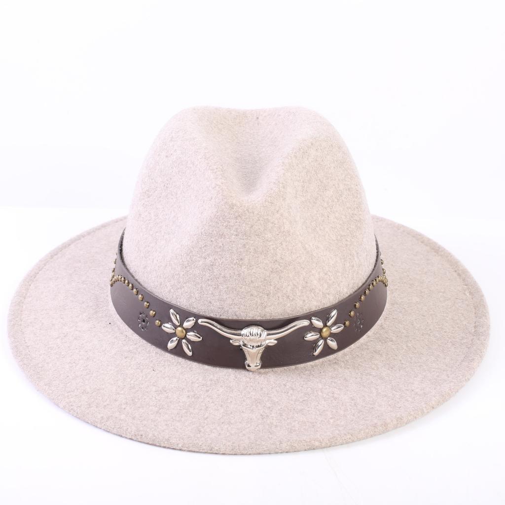 Popular European and American High-end Wool Top Hat, Men's and Women's Fashion Versatile Elegant Top Hat Jazz Hat