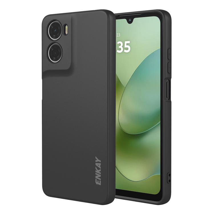 

ENKAY М який ударостійкий чохол для телефону з рідкого силікону For Motorola Moto G06 / G06 Power чорний