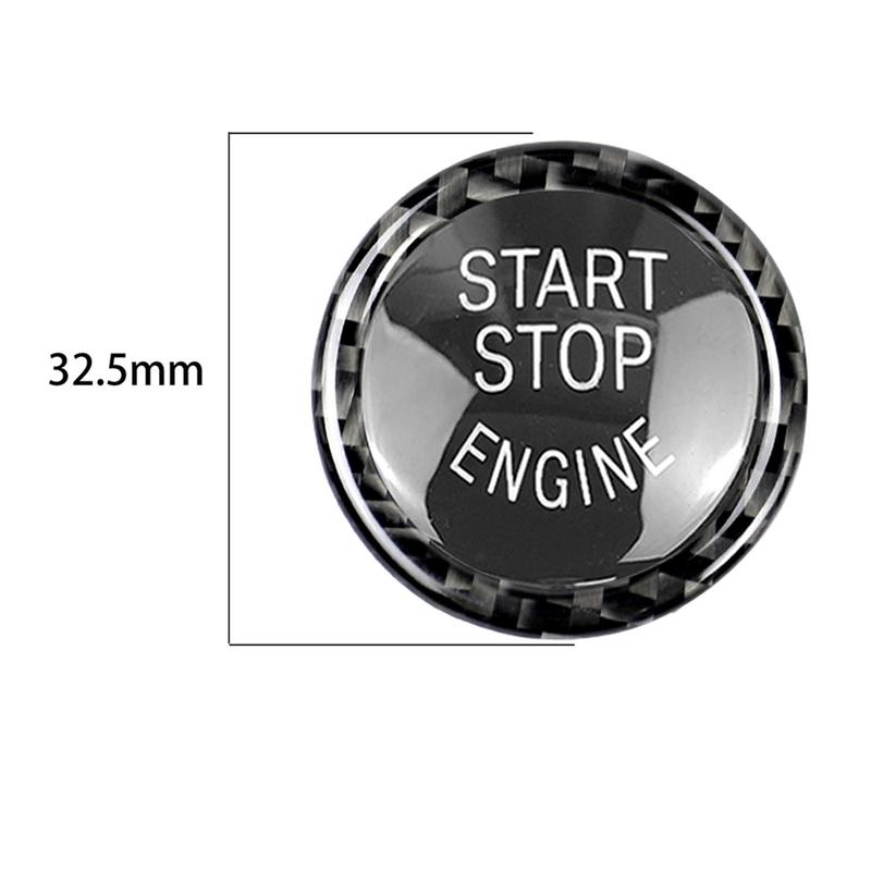 Car Styling Engine Start Stop Button Sticker Cover Ring Set for BMW 320i Z4 E89 E90 E92 E93 Carbon Fiber ABS
