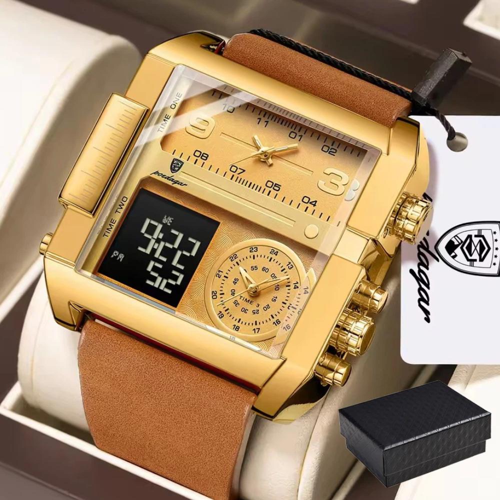 POEDAGAR Fashion Sports Digital Male Wristwatch Date Week Waterproof Luminous Casual Clock Electronic Quartz Watches