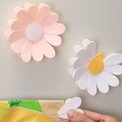 3D Gänseblümchen Magnetischer Verschlussclip für Lebensmittelbeutel Snackbeutelversiegler mit Starker Magnetischer Aufbewahrung Kreative Kühlschrankdekoration und Konservierungsklammer