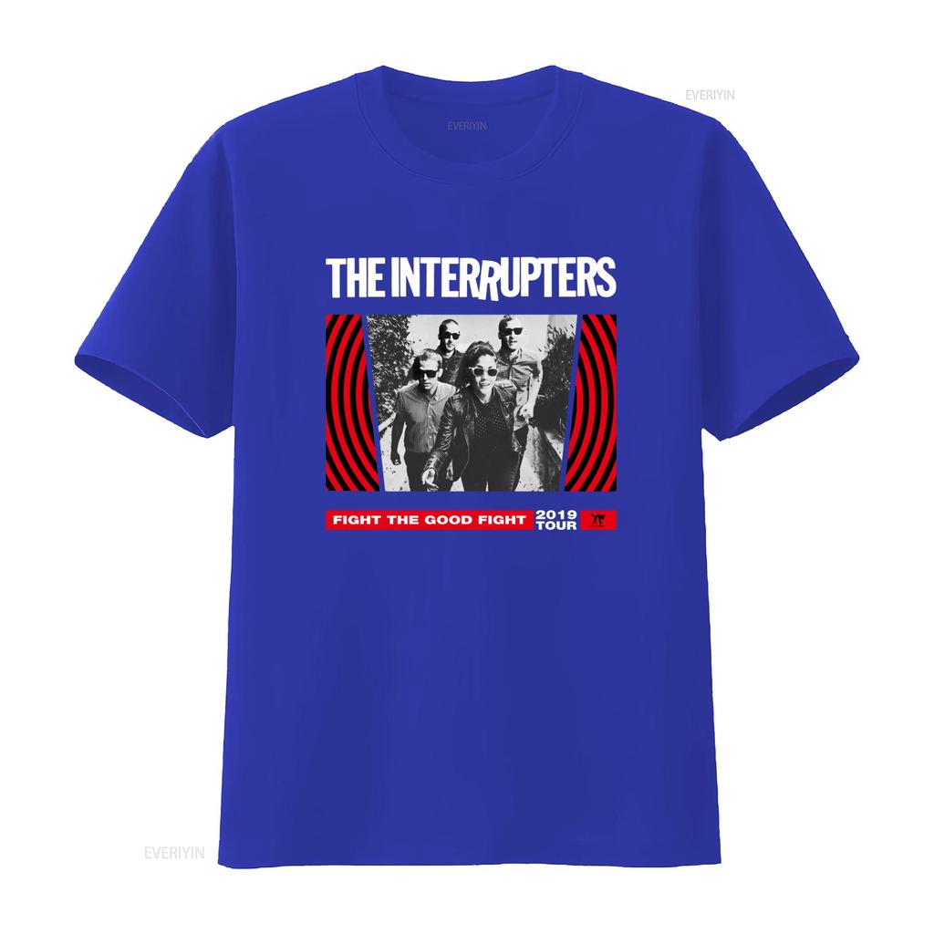 The Interrupters Band Womens Medium T Shirt Fight Good 2019 Tour Print vintage Washed Stretched Unisex Casual graphic