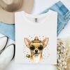 Chihuahua Pet Shirt Dog Party Gift Women Caricature Tee Puppy T-Shirt Dog Fan Cartoon Tshirt Celebration Graphic Painterly Festive Hat