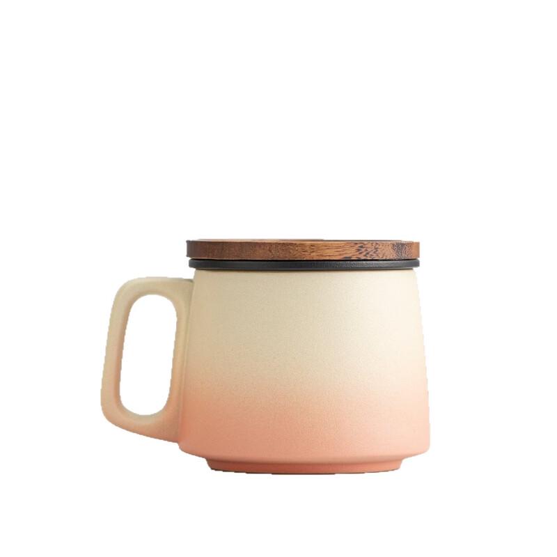 OLOEY Gradient Ceramic Mug with Lid