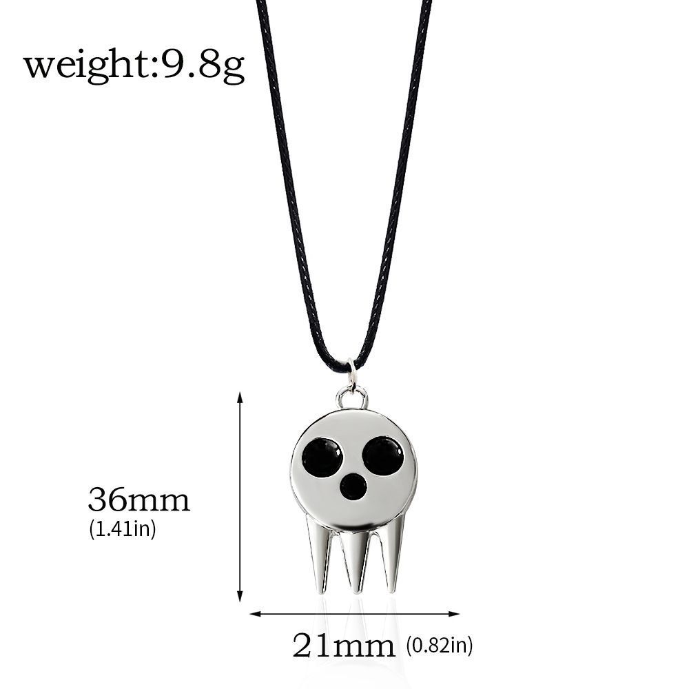 Anime Soul Eater Halskette Totenkopf Metall Anhänger Abzeichen Cosplay Requisiten Für Frauen Männer Fans Schmuck Zubehör Anhänger Geschenke