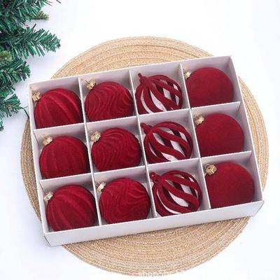 12pcs Plastic Christmas Balls Pendants Glitter Special-shaped Xmas Tree Toppers Star Electroplated Christmas Ornaments