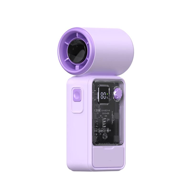ZISIZ Silent Portable Handheld Fan with Emergency Light