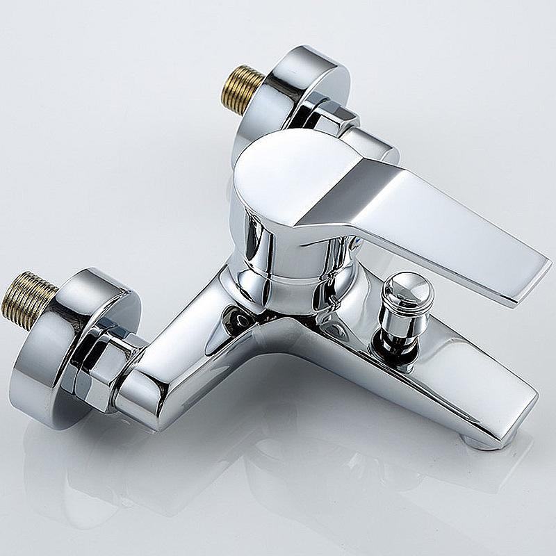 Shower Faucet Household Bathroom Bathtub Faucet Zinc-alloy Wall Mounted Brass Hot and Cold Water Triple Shower Mixer Tap