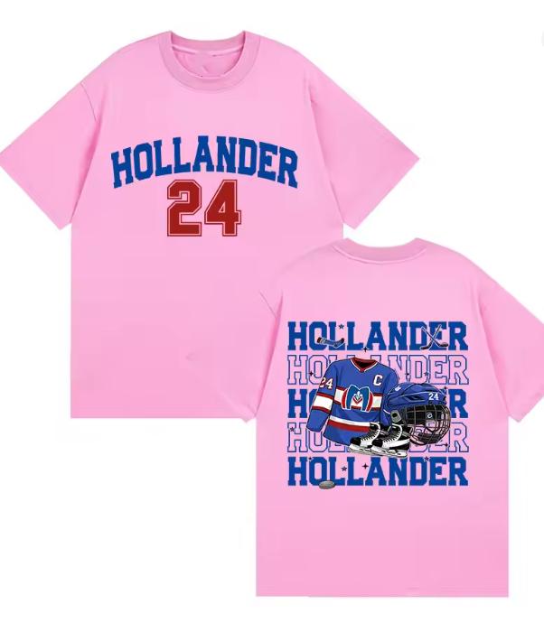Heated Rivalry 100Cotton Unisexs Shirt Jersey Commemorative Tshirt Summer Shane Hollander 24 Short Sleeve Unisex Streetwear Shirt