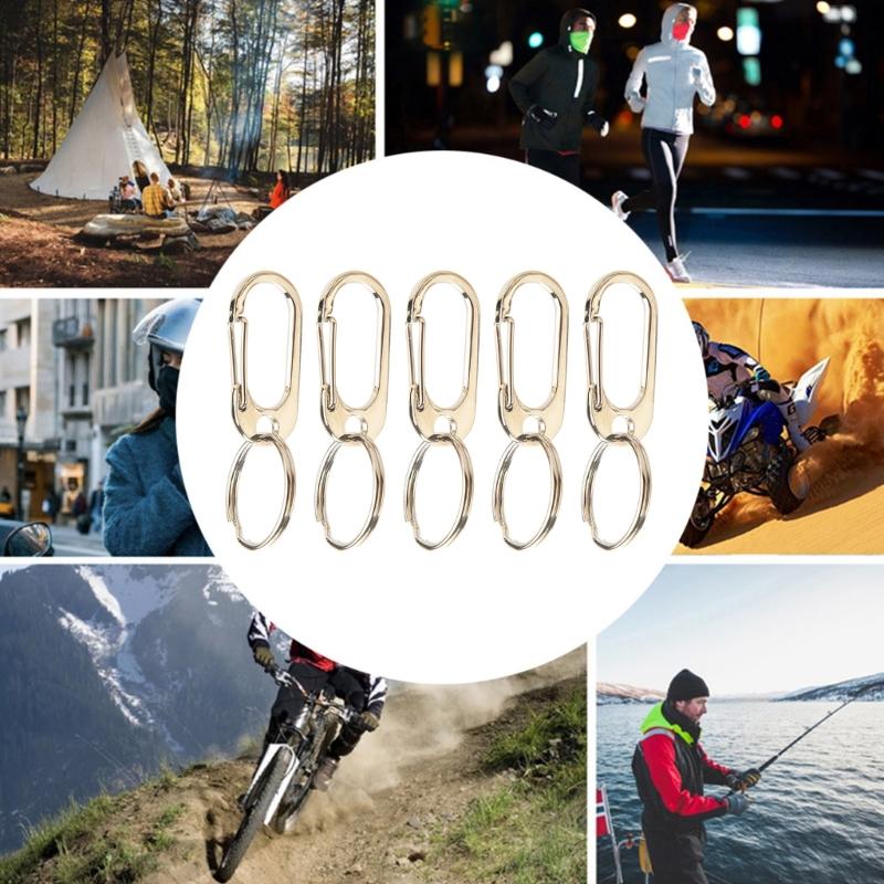 Key Chain Clip Hook Carabiner Outdoor Camping Keychain Buckle Zinc Alloy Keychain Carabiner Keychain Clip Key Holder Set