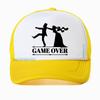 Game Over Bride Groom Bachelor Party Baseball Cap Casual Funny Men Summer Breathable Mesh Trucker Dad Hat Casquette
