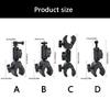 Round-Tube Camera Mounting Clamp with Locking Knobs and Side Threaded Mounts for Organized Accessory Attachment