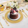 100 Pieces Round Charger Plates Set, Elegant Gold Charger Plates for Wedding Birthday Party Dinner Banquet Event Table Decor