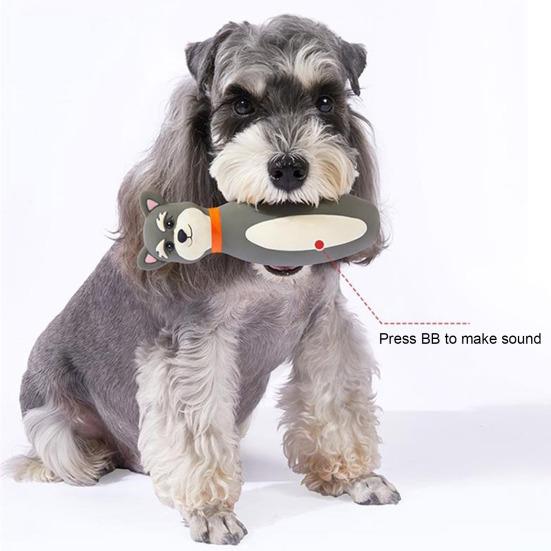 Latex Dog Chew Toy for Small Medium Large Dogs Bowling Shaped Interactive Squeaky Bite-Resistant Teething Toy for Stress Anxiety Relief