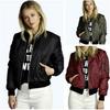 2025 Nouveaux Vêtements pour Femmes Décontracté Polyvalent Imprimé Couleur Gilet Veste Couleur Unie Col Montant Court Mode Veste Zippée