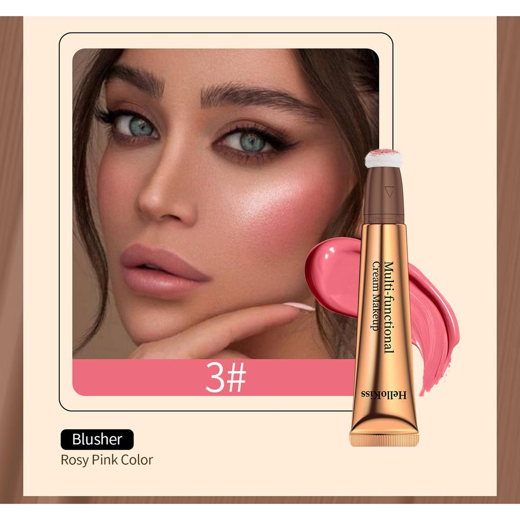 Blush High-gloss Grooming Multi-functional Makeup Pen, Pearlescent Fine Glitter Brightening Facial Grooming Cream