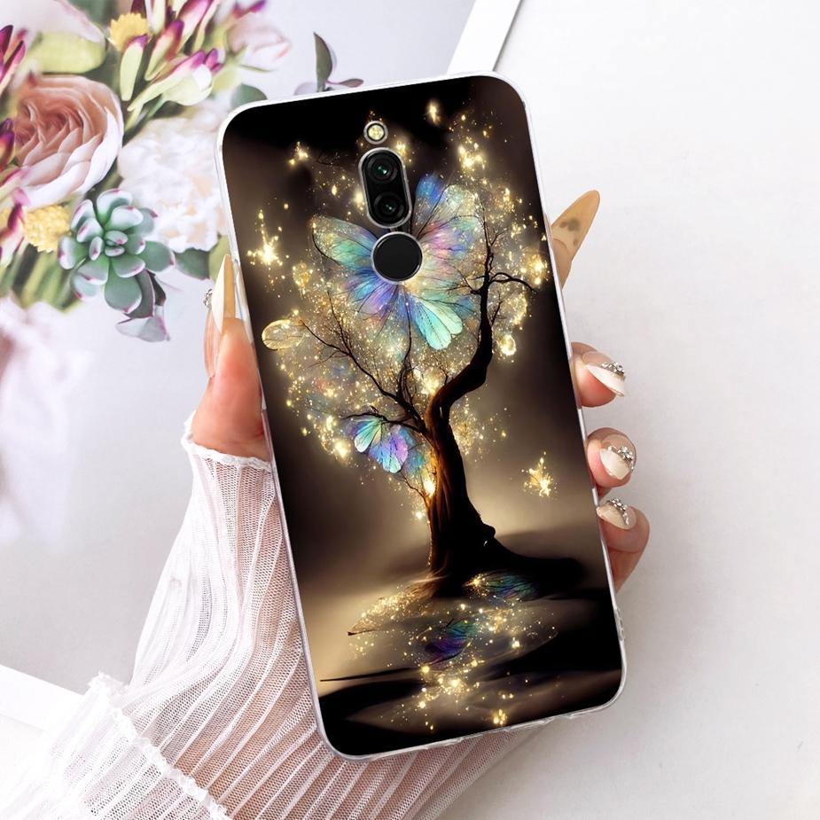 For Xiaomi Redmi 8 8A Case Luxury Flowers Butterfly Painted Cover Soft Slim Phone Case For Xiaomi Redmi 8A 8 Redmi8 Redmi8A Bags