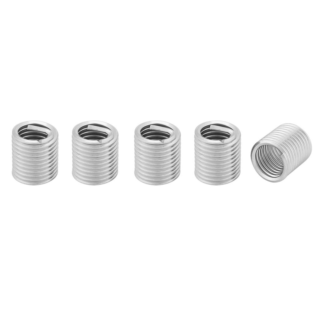 Coiled Wire Insert, 100pcs Helical Threaded Inserts Stainless Steel SS304 Coiled Wire Helical Screw Thread Inserts M8 Screw  Assortment Sets