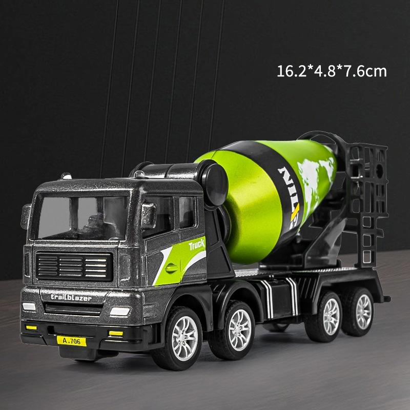 

Автобетоносмеситель для мальчиков, инерционный экскаватор, кран из сплава, самосвал, инженерный автомобиль, игрушка