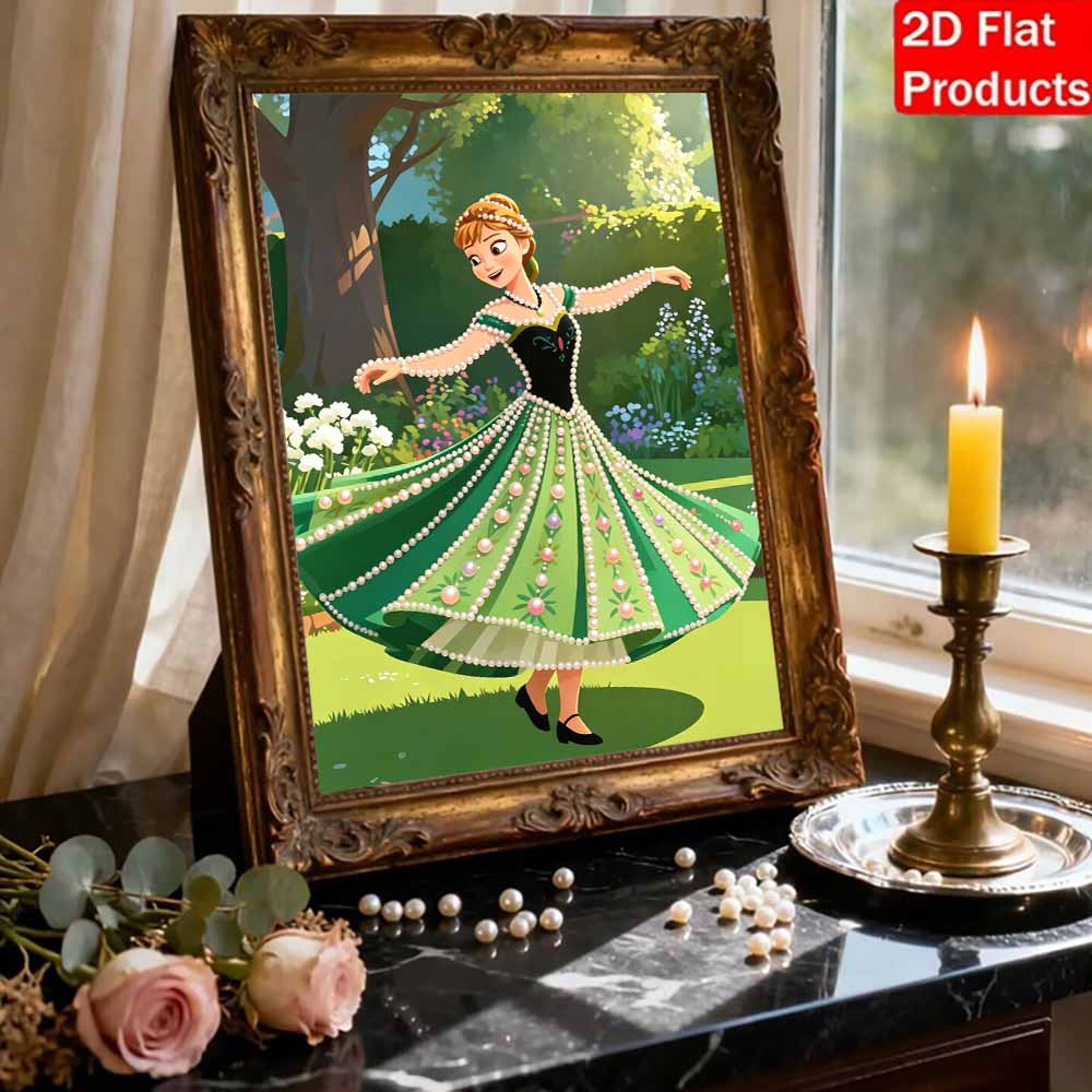Disney Pearl Art Moana Anna DIY Handmade Pearl Gemstone Painting Kit Special Shapes Home Wall Decor Crafts