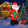 5.91FT Inflatable Toy Santa Claus Wreath with LED Lights Xmas Yard Lawn Party Decoration Christmas Home Supplies Ornaments Gifts