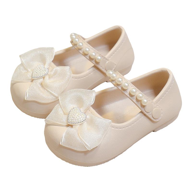 EVA Kız Çocuk 2025 Prenses Babet - İlkbahar, Yaz ve Sonbahar İçin Fiyonk Süslemeli Tek Ayakkabı