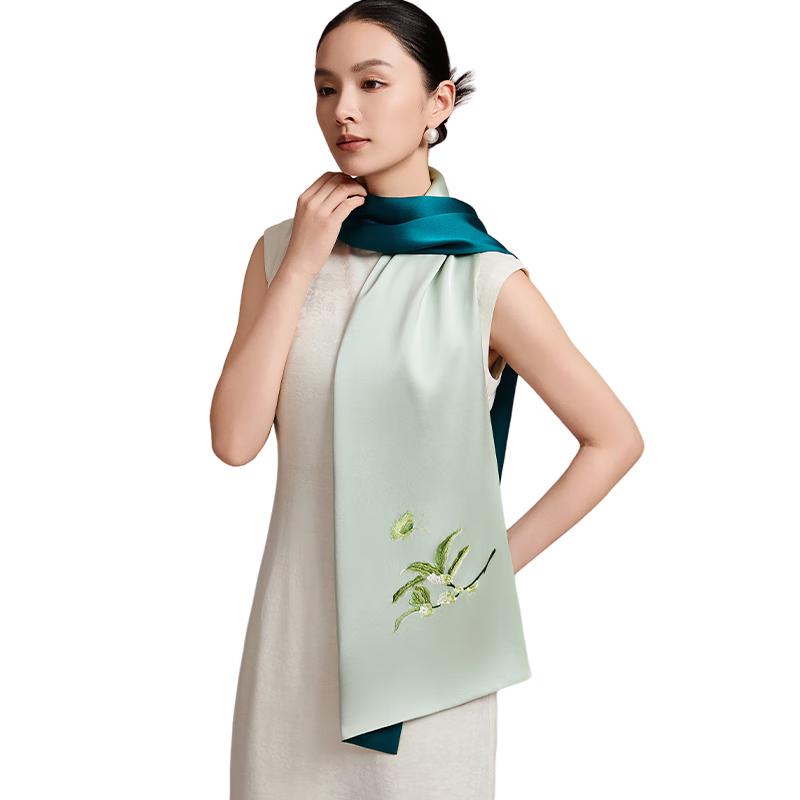 Shanghai Story 100% Mulberry Silk Scarf Gift Box