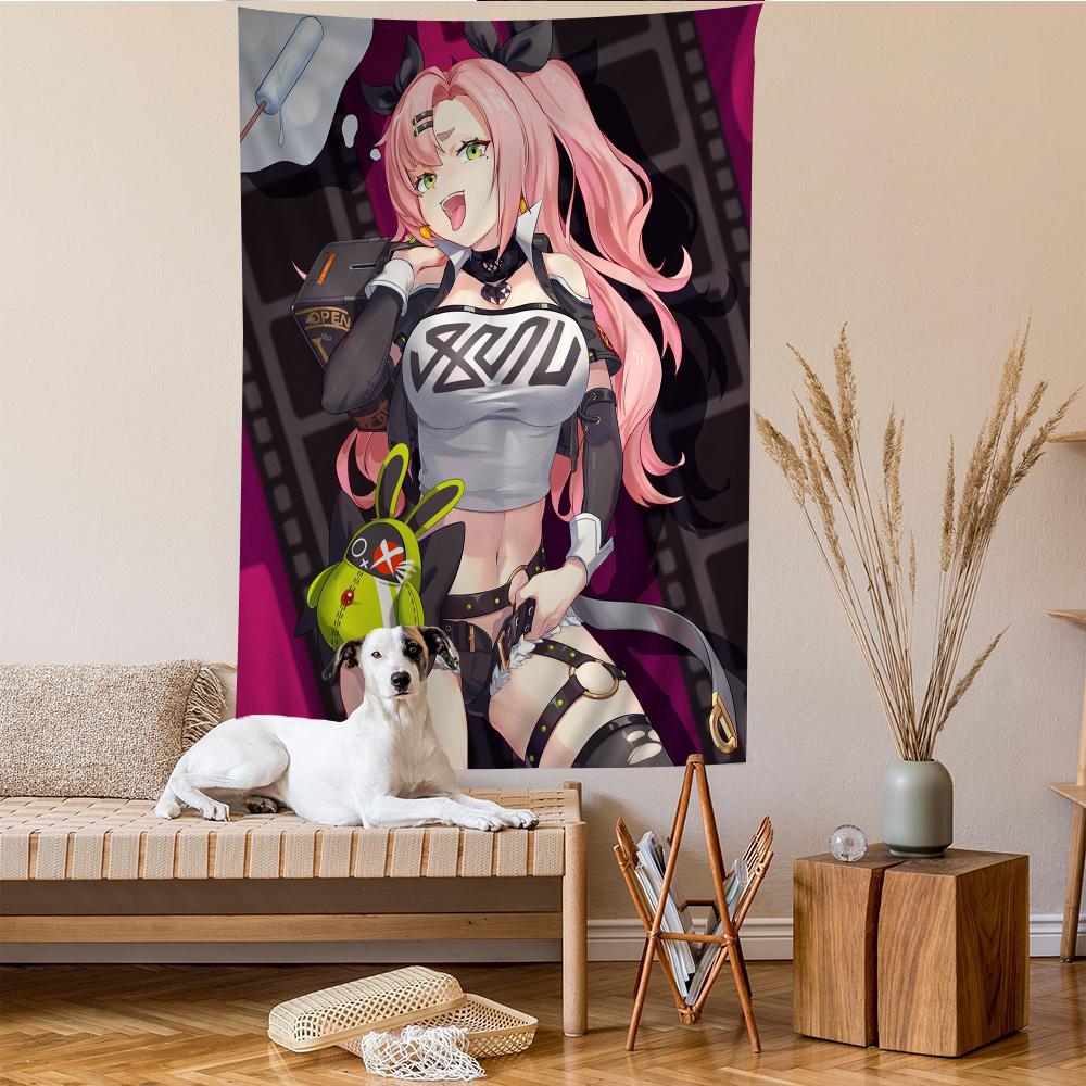 Zenless Zone Zero Colorful Tapestry Wall Hanging Hanging Tarot Hippie Wall Rugs Dorm Wall Art Decor