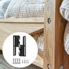 2/4Pcs Bed Frame Conversion Bracket with Hardware Bolt-On to Hook-On Headboard Adapter Bracket Bed Rail Hook Plate Adapter Headboard Attachment Kit
