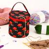 1pc Portable Round Yarn Storage Bag, Knitting Bag, Threaded Hole Pipe Bag, Crochet Hook Tool