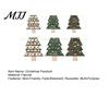 Seasonal Home Decor Christmas Tree Shaped Drawstring Gift Bags, Xmas Hanging Treat Sacks, Holiday Candy Bags Small Storage Pouches for Decorations