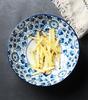 1 pc Japanese noodle ramen bowl blue and white ceramic ceramic tableware rice salad bowl fruit soup 8.5 inch | bowls