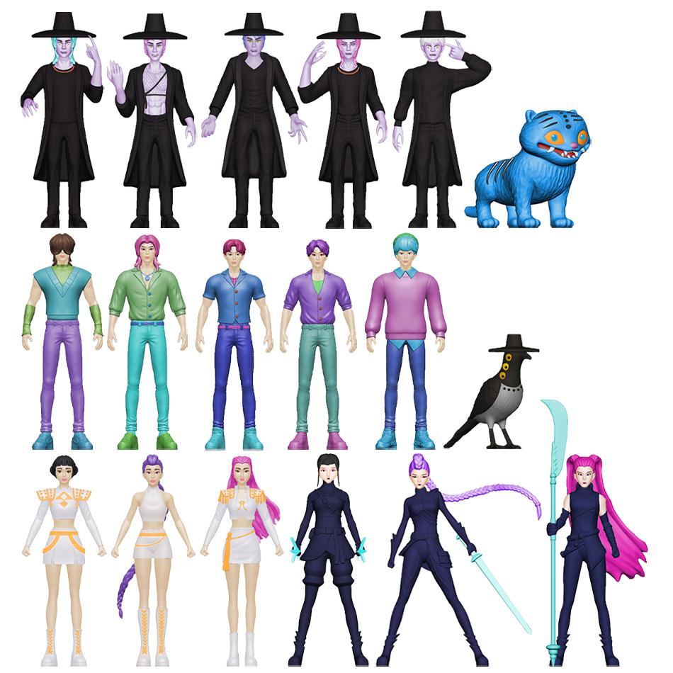 Kpop Dämonenjagd Box Serie 24 Stück Figurenmodell Spielzeug Cartoon Gaming Zubehör Schreibtischdekoration Halloween/Weihnachten für Kinder GeschenkK